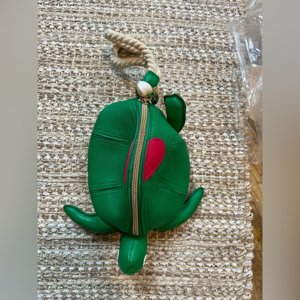 Betsy Johnson Green Turtle-Shaped clutch